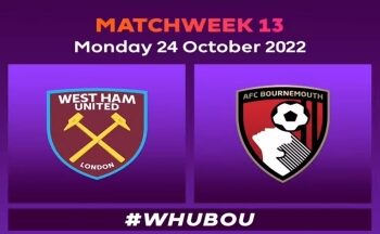 West Ham vs Bournemouth, West Ham Tuntaskan Perlawanan Tim Tamu dengan Skor 2-0