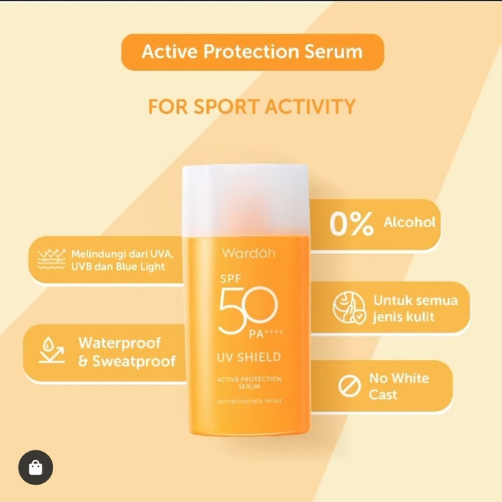 Sunscreen Wardah || Wardah Series UV Shield Active Protection Serum SPF 50 PA ++++