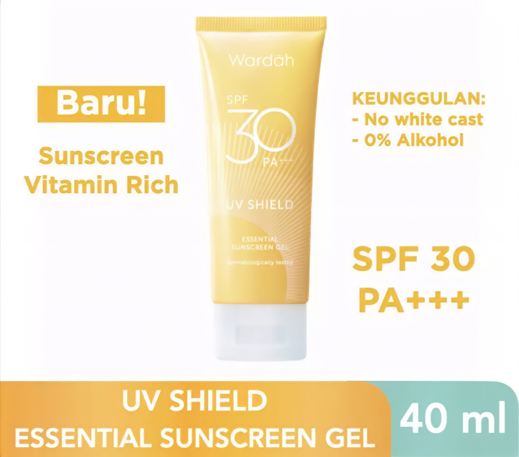 Sunscreen Wardah || Wardah Series UV Shield Essential Sunscreen Gel With SPF 30 PA +++