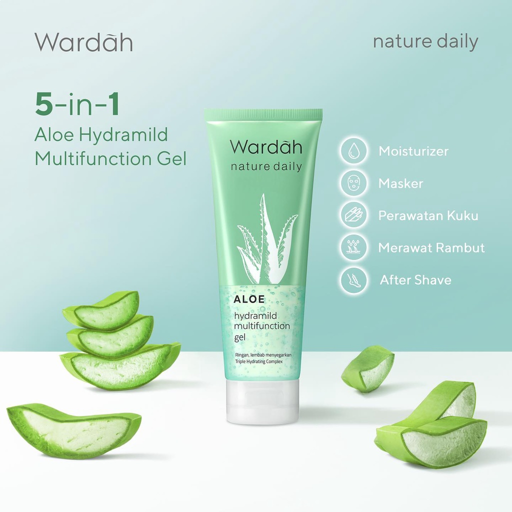 Rekomendasi Pelembab Wajah Untuk Kulit Kering || Wardah Aloe Hydramild Multifunction Gel