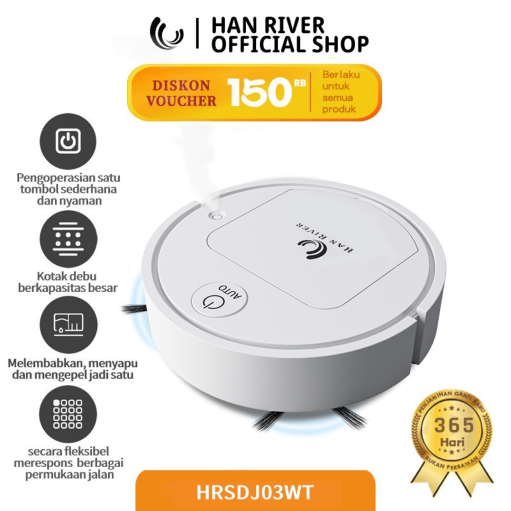 HAN RIVER Vacuum Cleaner HRSDJ03 Penyedot Debu Vacuum Sprayer || Merk Robot Vacuum Cleaner Murah Terbaik
