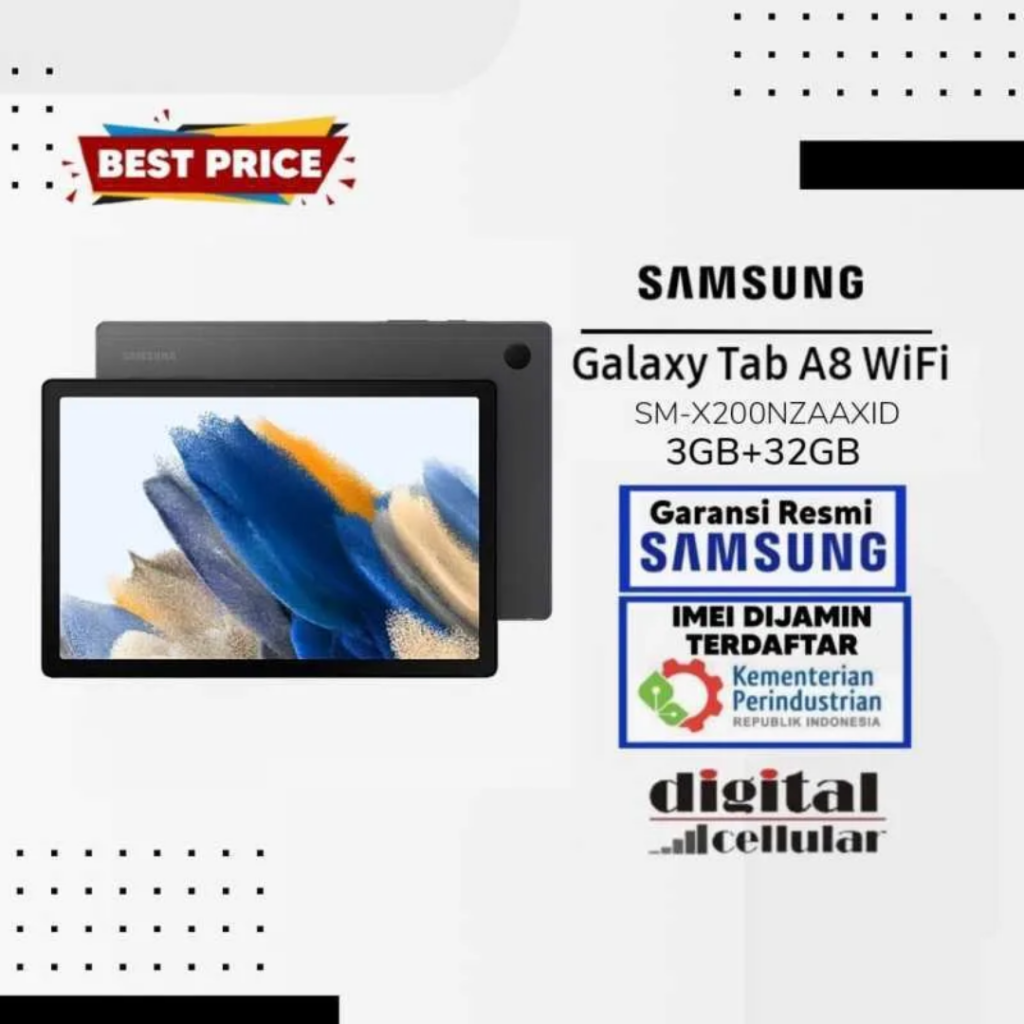 Galaxy Tab A8 WiFi SM-X200NZAAXID || Tablet Samsung Terbaik 2023