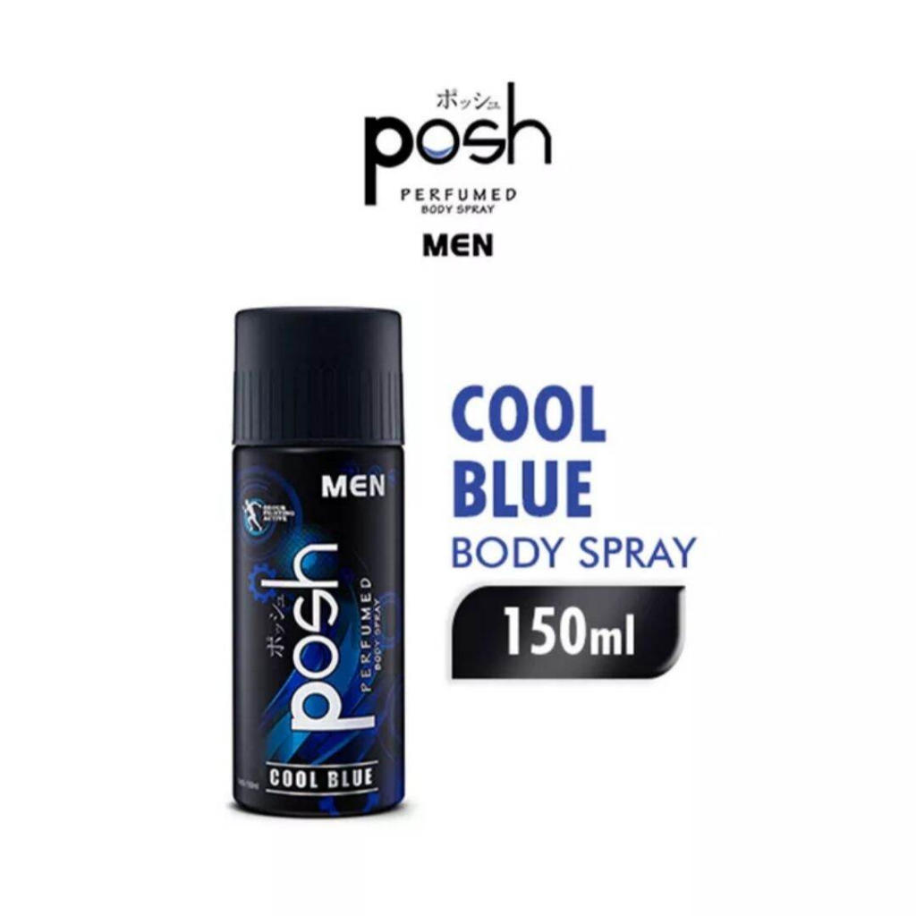 Posh Men Perfumed Body Spray Cool Blue || Posh Men Paling Wangi Untuk Pria dan Wanita