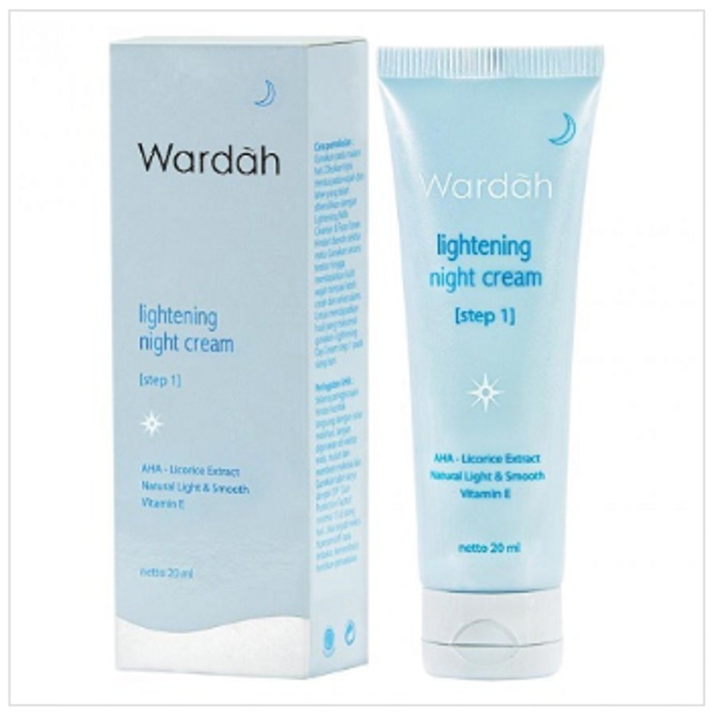Wardah Lightening Night Cream Step 1 || Cream Wardah Glowing