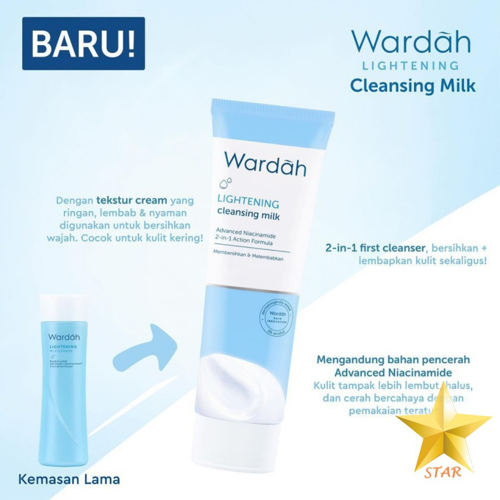 Wardah Lightening Cleansing Milk || Make up Remover Terbaik
