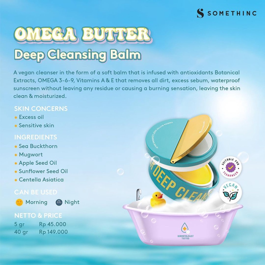 SOMETHINC Omega Butter Deep Cleansing Balm || Make up Remover Terbaik