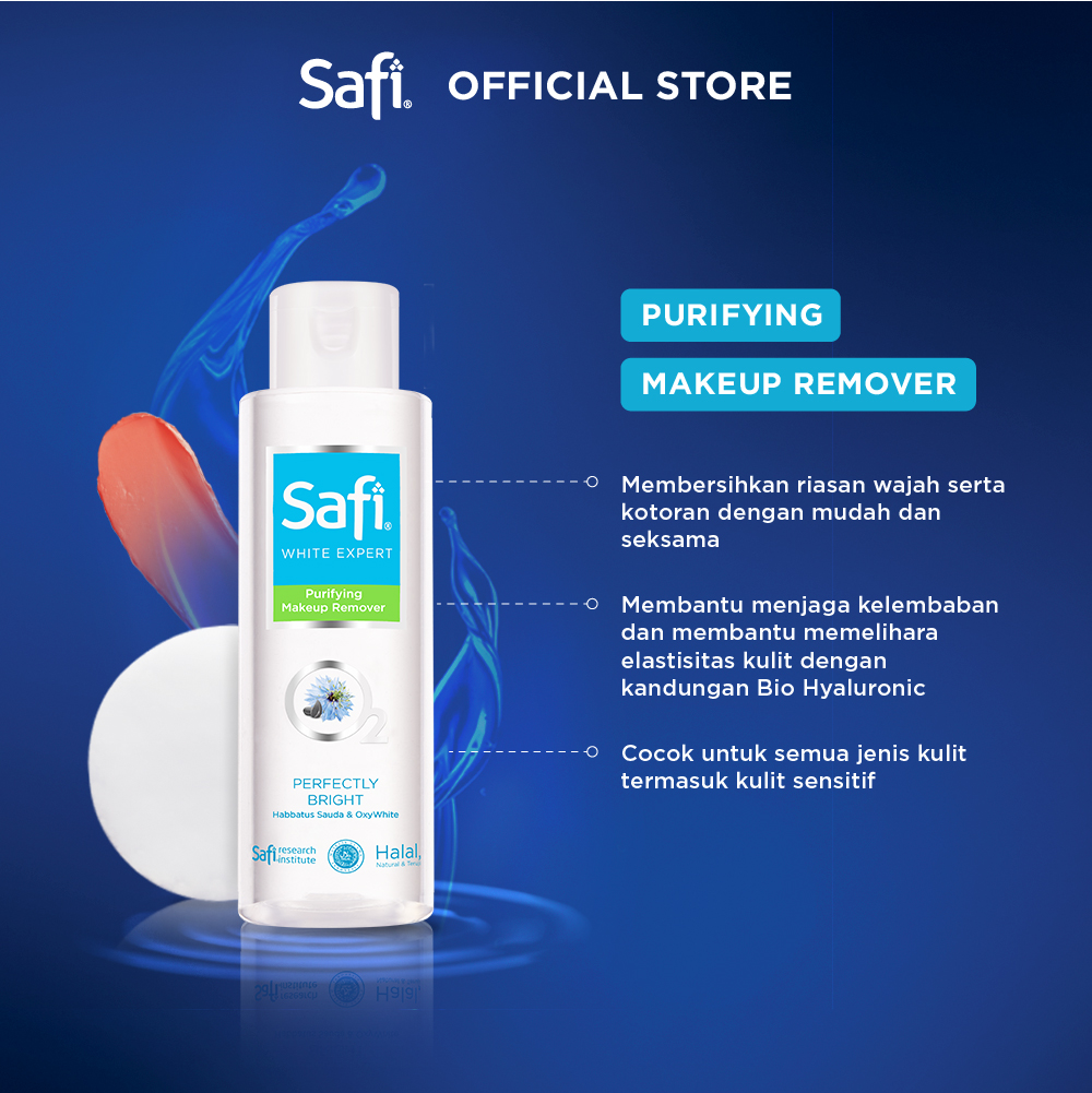 Unza Vitalis Safi White Expert Makeup Remover 100 ml || Make up Remover Terbaik