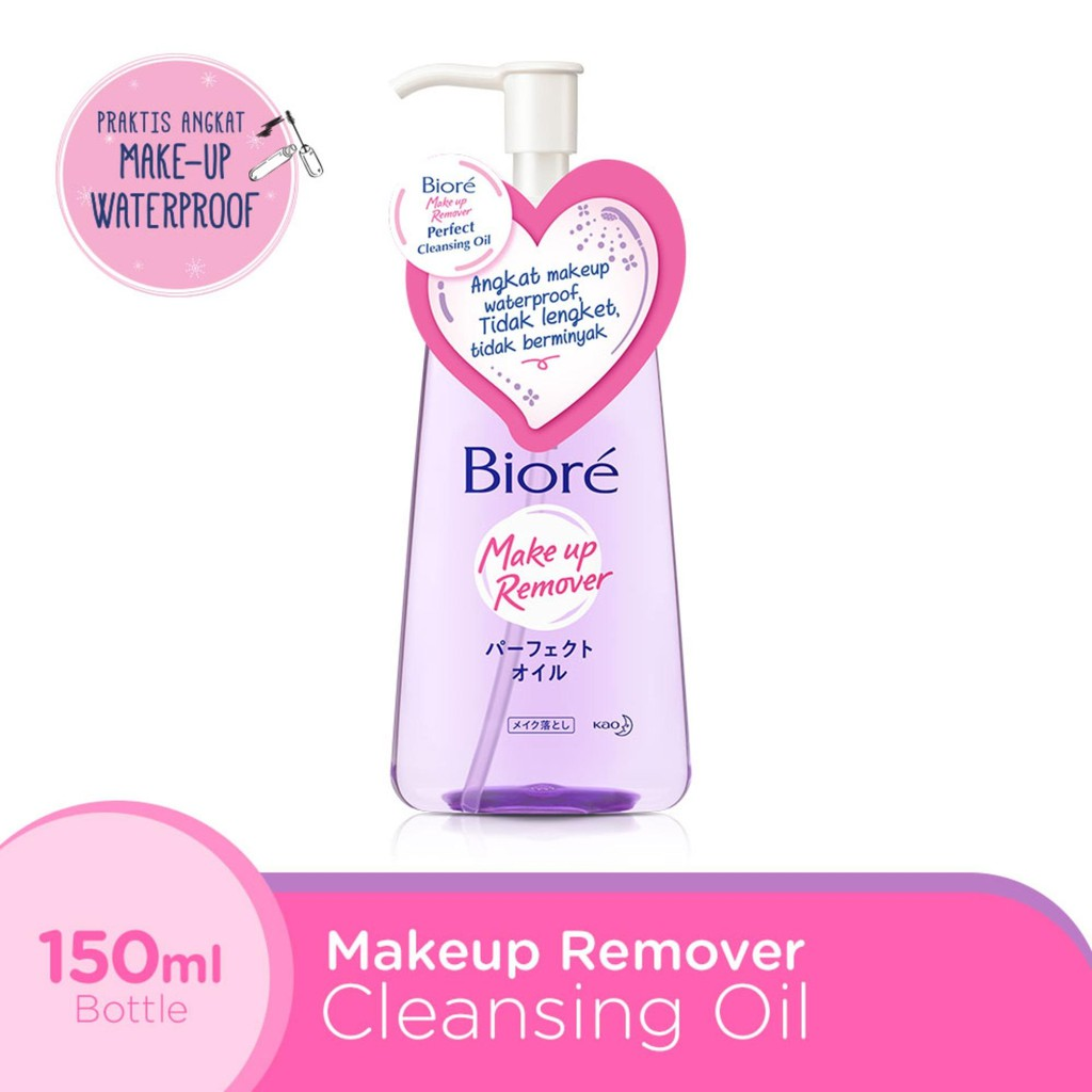 Kao Biore Makeup Remover Perfect Cleansing Oil 150ml || Make up Remover Terbaik
