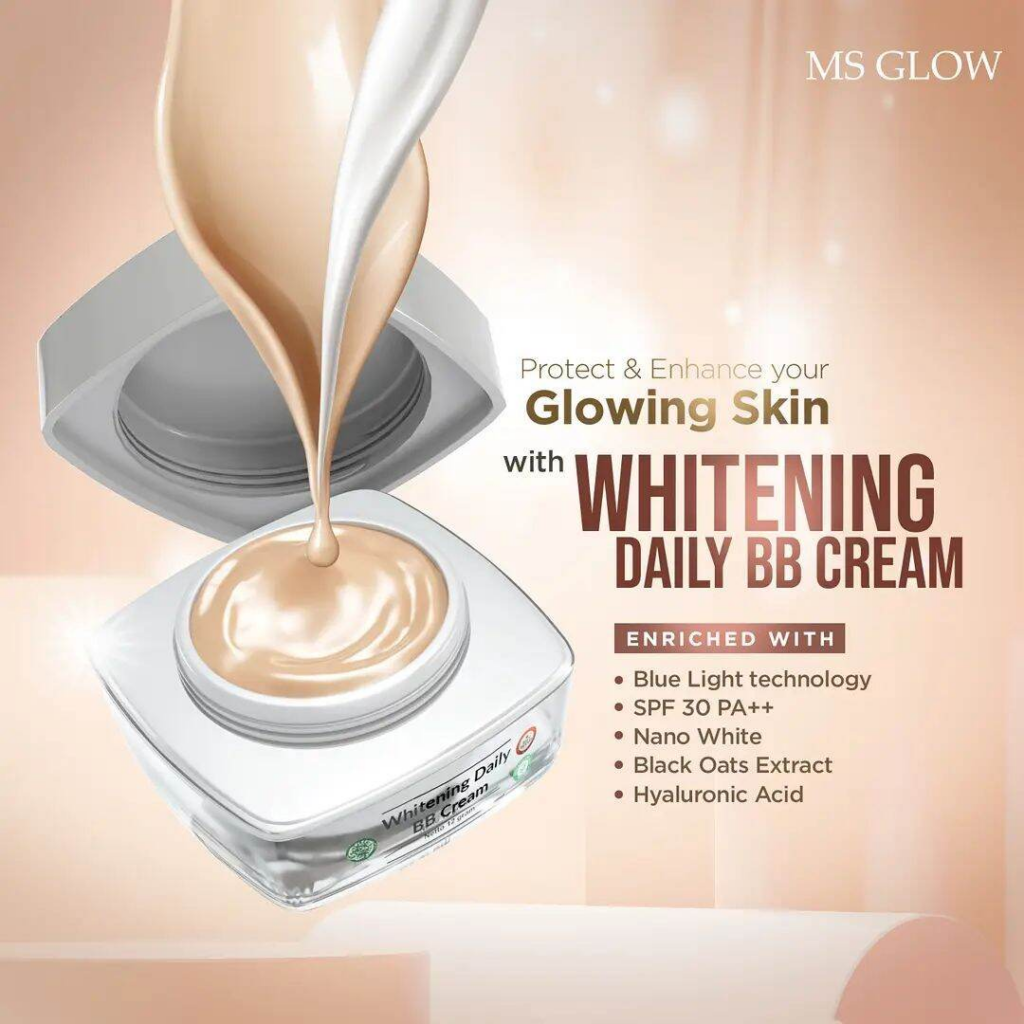 MS Glow Bb Cream Whitening Daily || Cream Pemutih Wajah Tercepat || Indo Times