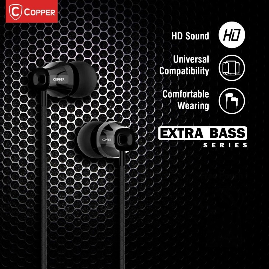 Headset Bass Terbaik || Copper Extra Bass Series Earphone