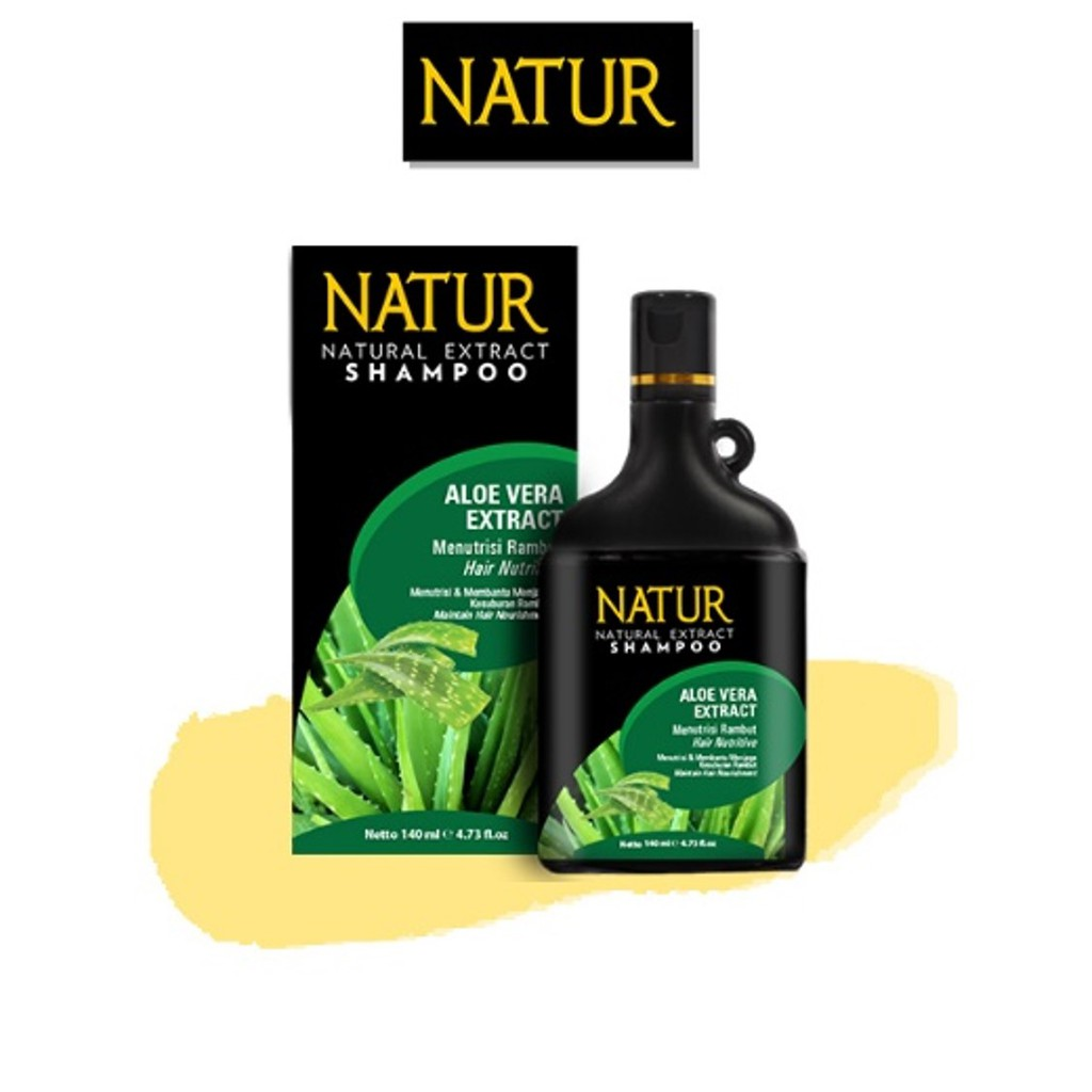 Natur Natural Extract Shampoo - Aloe Vera Extract || Shampo agar Rambut Cepat Panjang