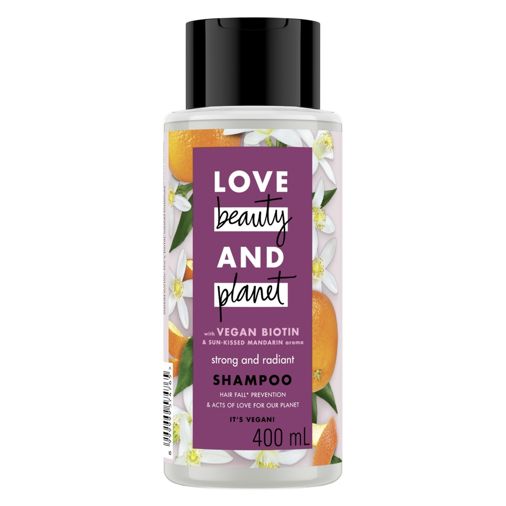 Unilever Love Beauty And Planet - Strong & Radiant Vegan Biotin Anti Hair Fall Shampoo || Shampo agar Rambut Cepat Panjang