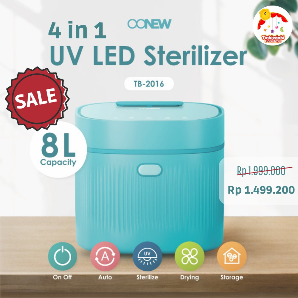 Oonew UV LED Sterilizer with 6 UV-C LED Lights || Sterilizer Botol Susu Bayi Terbaik