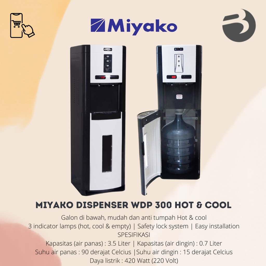 Rekomendasi Dispenser Galon Bawah Terbaik || Miyako WDP 300