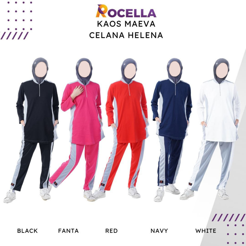 Rocella Kaos || Baju Senam Aerobik Wanita