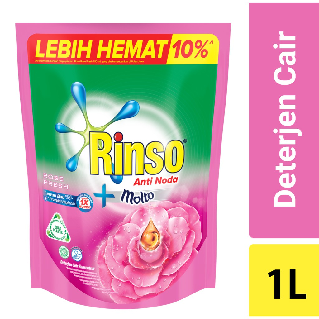 Rinso Molto Deterjen Cair Pink || Deterjen Untuk Mesin Cuci