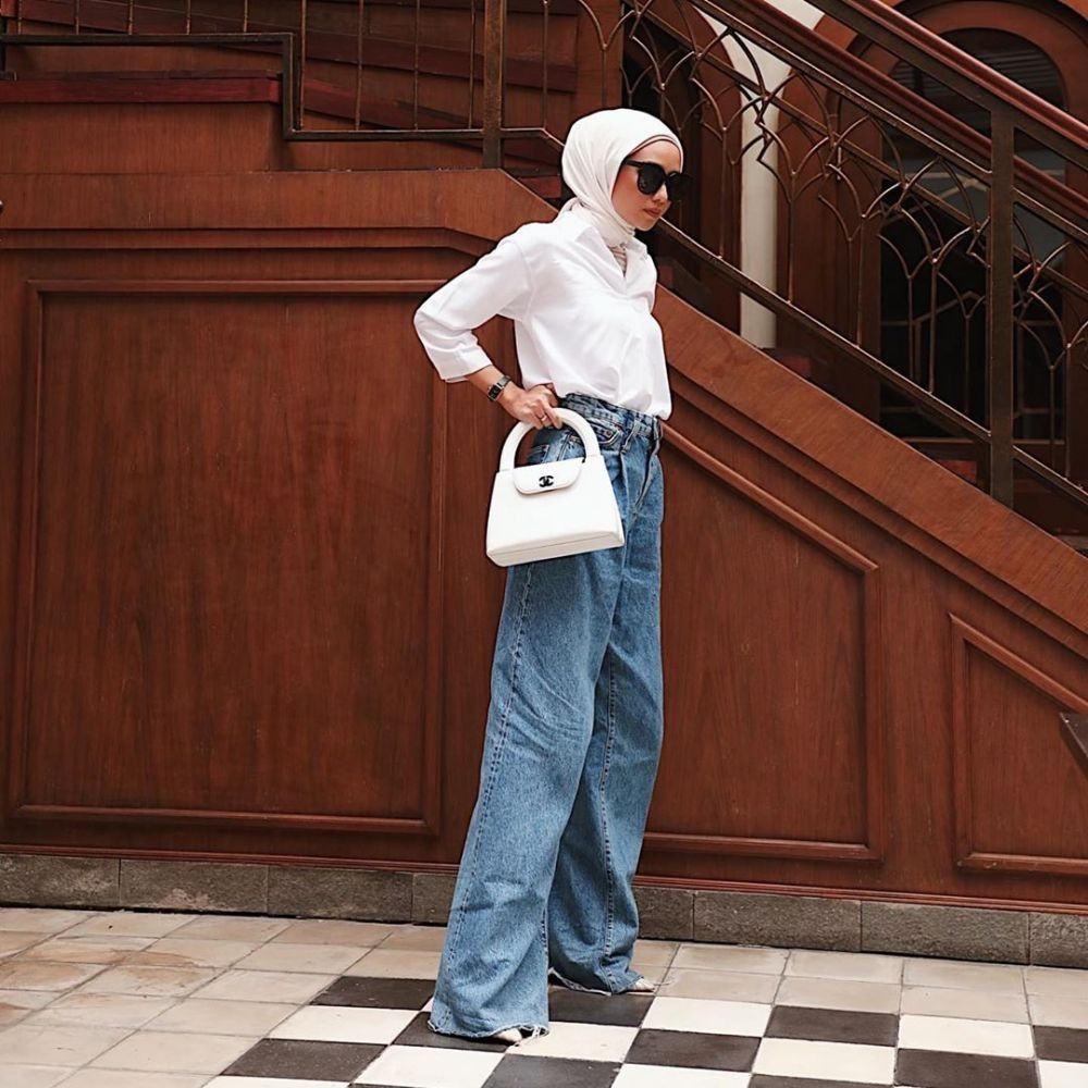 Ide OOTD Celana Kulot Jeans Terbaik 2023 || Mix Match Kulot Jeans Blouse Putih