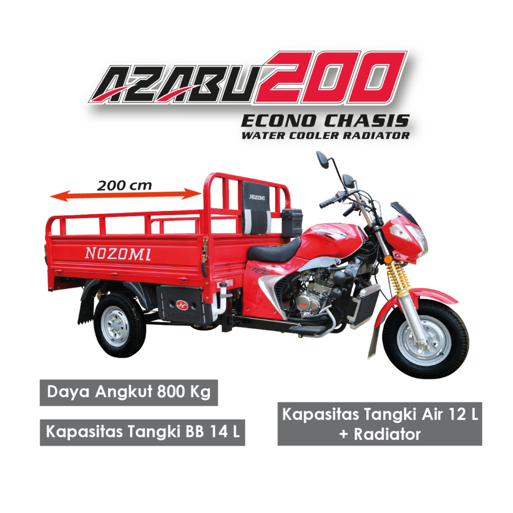 Nozomi Azabu 200 || Motor Roda Tiga untuk Bisnis