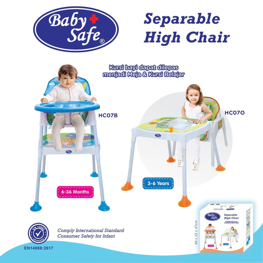 BabySafe Separable High Chair || Baby Chair Terbaik dan Berkualitas