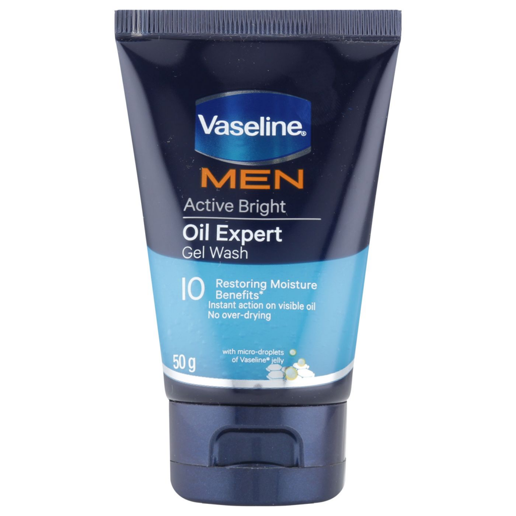 Vaseline Men Active Bright Oil Expert Gel Wash || Vaseline untuk Wajah Glowing