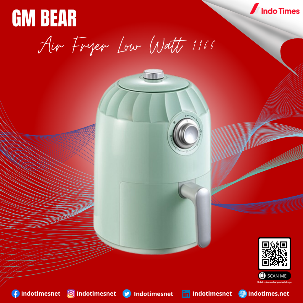 GM Bear Air Fryer Low Watt 1166 || Merk Air Fryer Low Watt Terbaik