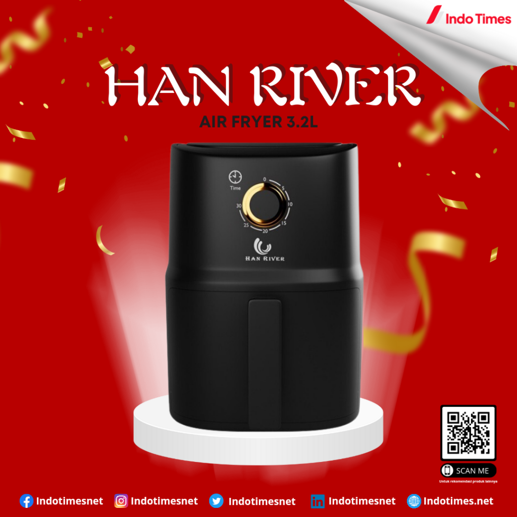 Han River Air Fryer 3.2L || Merk Air Fryer Low Watt Terbaik
