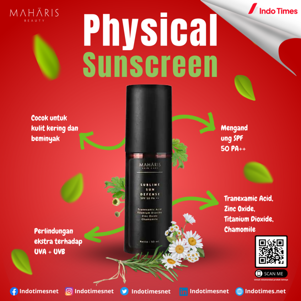 Maharis Beauty || Physical Sunscreen Terbaik