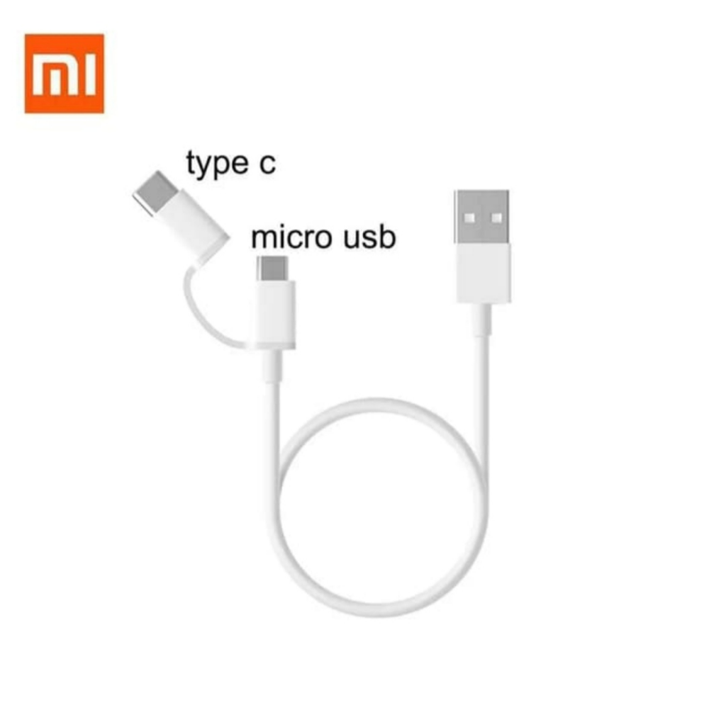 Xiaomi Mi 2-in-1 USB Cable (Micro USB to Type C) || Kabel USB Type C Paling Awet