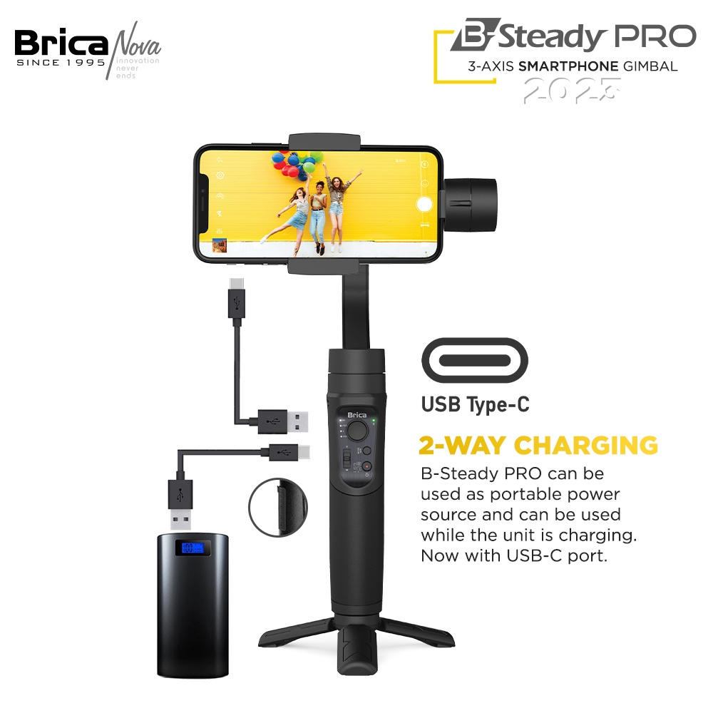 Brica B-Steady Pro 3-Axis Smartphone Gimbal 2023 || gimbal stabilizer HP murah