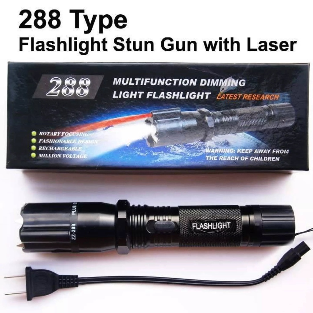 Multifunction: Dimming Light Flashlight 288 || Alat Pertahanan Diri Terbaik dan Praktis