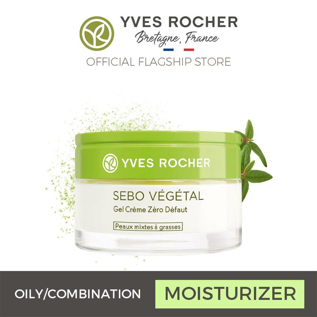 Yves Rocher Sebo Vegetal Mattifying Cream Gel || Pelembab Non Comedogenic Terbaik