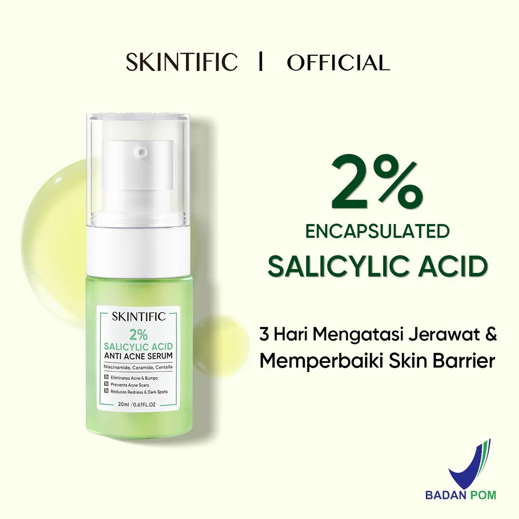 Skintific 2% Salicylic Acid Anti Acne Serum || Serum yang Bagus untuk Remaja