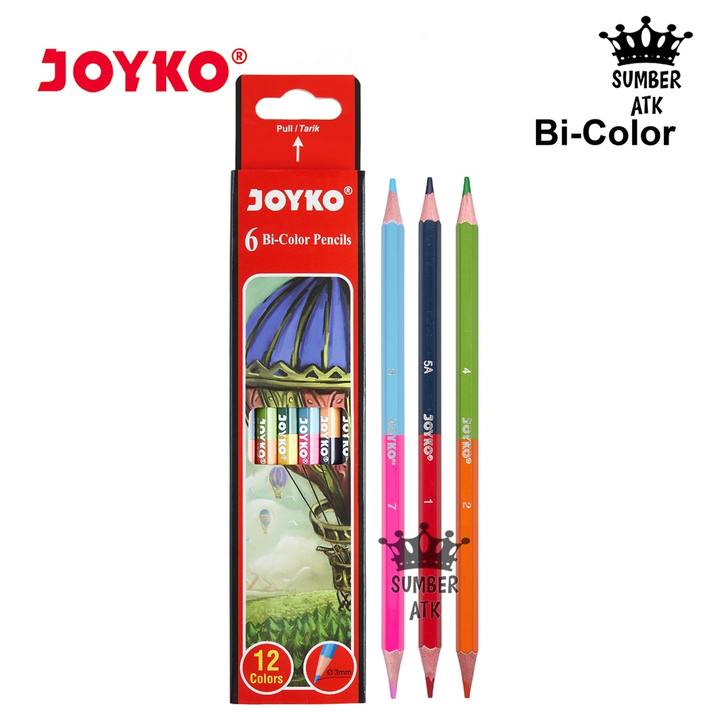 Joyko Bi-Color Pencils || Merk Pensil Warna yang Bagus
