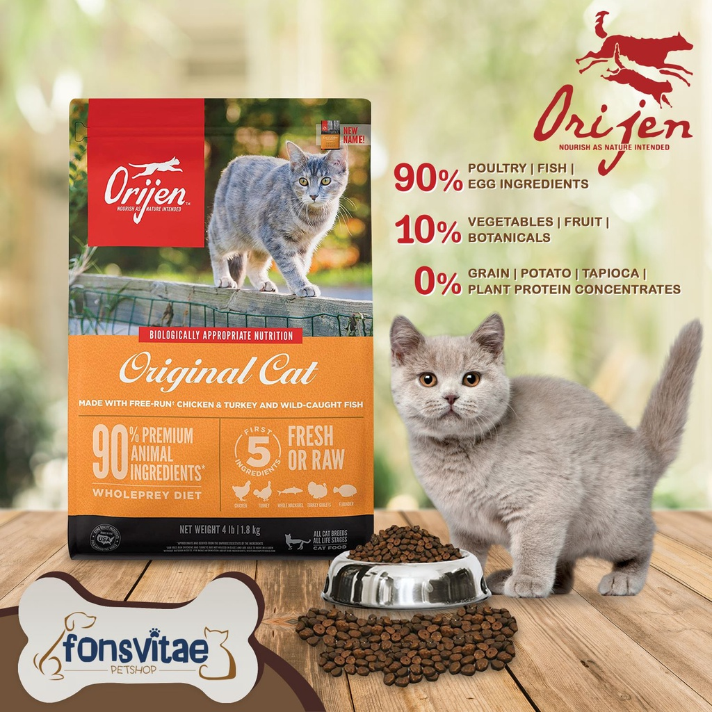 Original Cat dari Orijen || Makanan Kucing yang Bagus dan Kaya Nutrisi