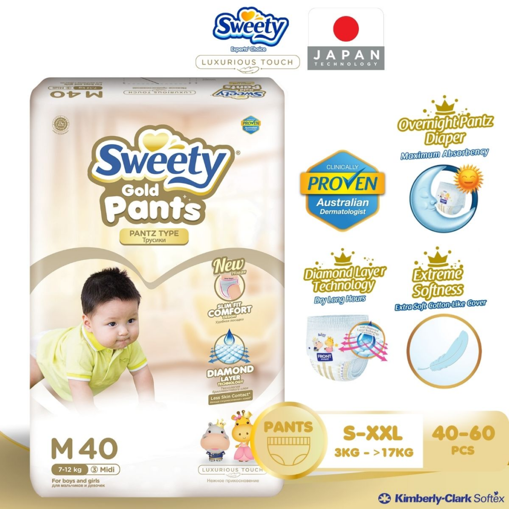 Kimberly-Clark Softex Sweety Gold Comfort || Merk Popok Bayi Terbaik