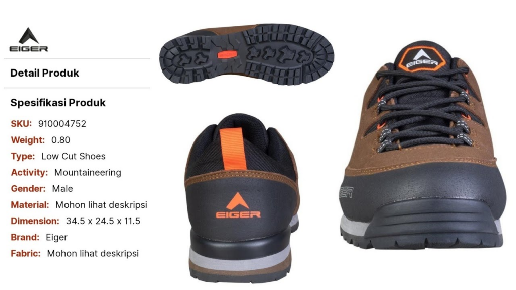 Eiger Piranha 1.0 Shoes || Sepatu Eiger Sport