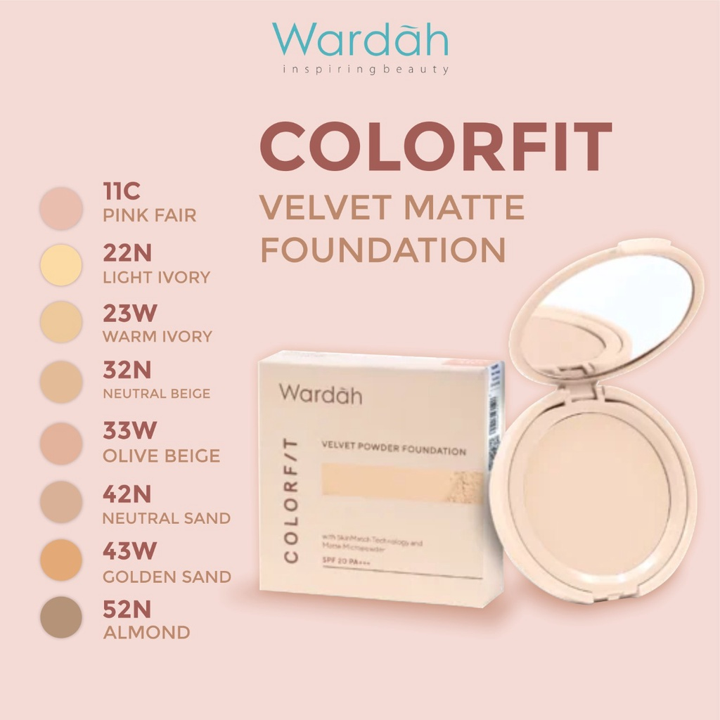 Colorfit Velvet Powder Foundation by Wardah || Produk Wardah Untuk Kulit Berminyak