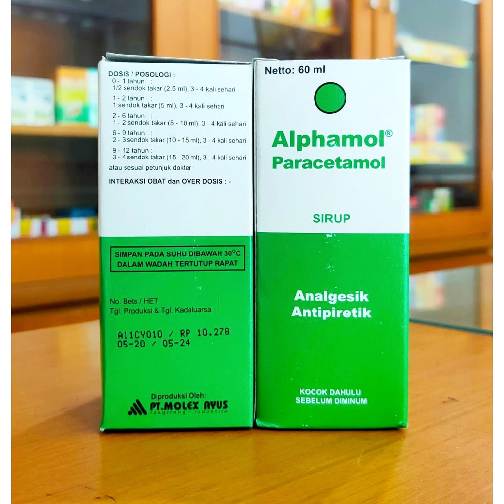 Alphamol Paracetamol Sirup || Merk Obat Panas Demam Anak Bagus