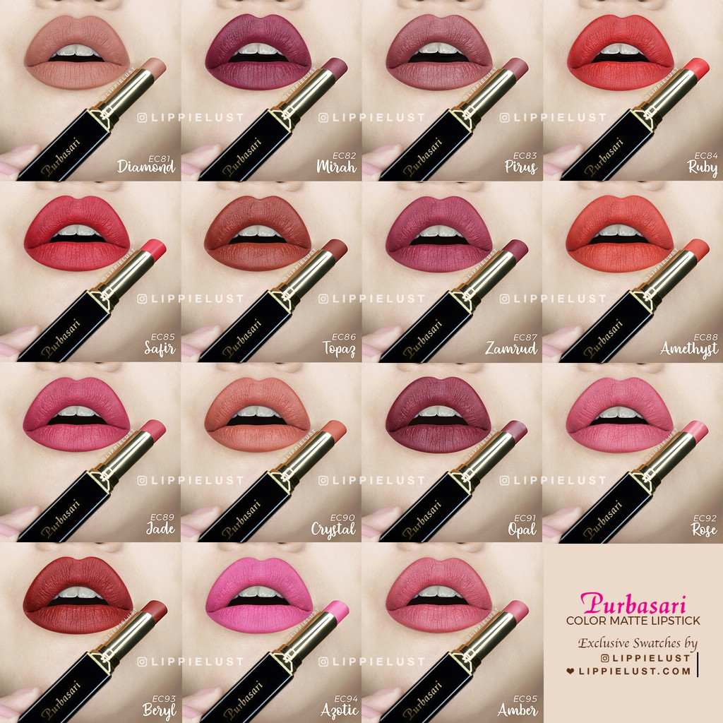 Purbasari Colour Matte Lipstick || Lipstik yang Tahan Lama dan Tidak Luntur