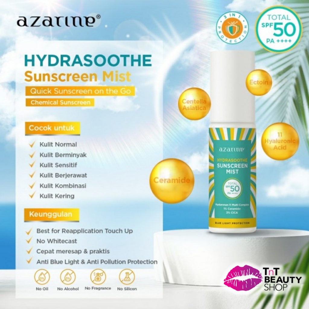 Azarine Hydrasoothe Sunscreen Mist || Sunscreen Spray Wajah Terbaik