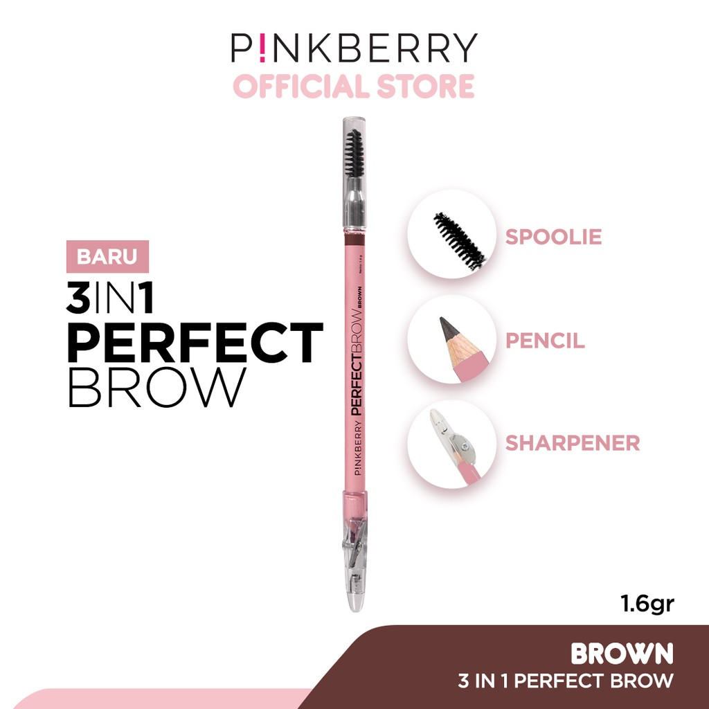 Pinkberry Perfect Brow Brown 1.6 gr || Pensil Alis yang Bagus