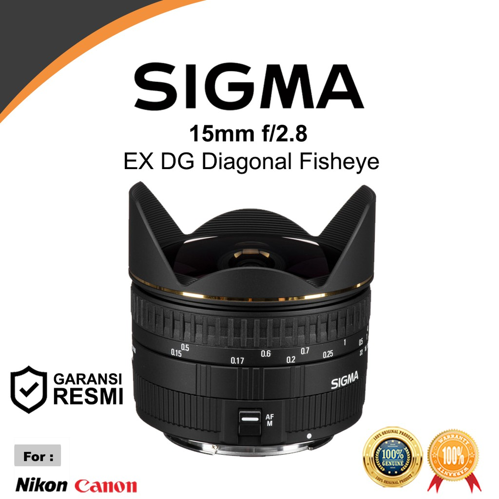 Sigma 15mm F2.8 EX DG Diagonal Fisheye || Lensa Kamera Fisheye Terbaik