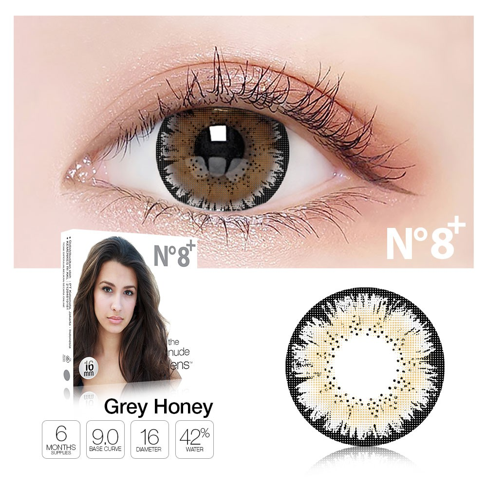 Ice N8  Grey Honey | Softlens Grey Terbaik