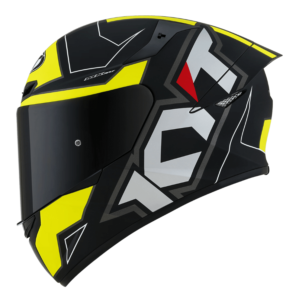 KYT TT Course Electron Matt Black/Yellow || merk helm motor terbaik