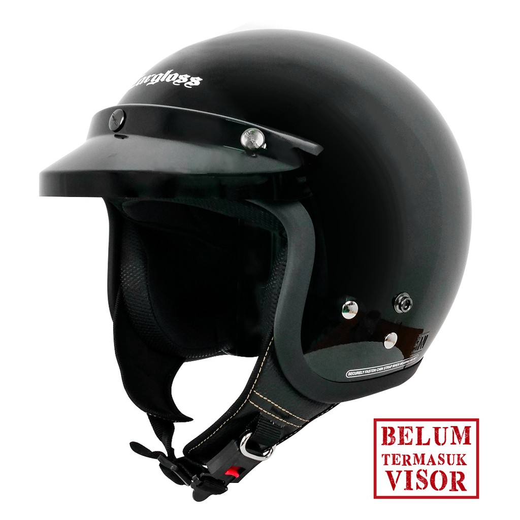 Cargloss CF Retro Deep Black || merk helm motor terbaik