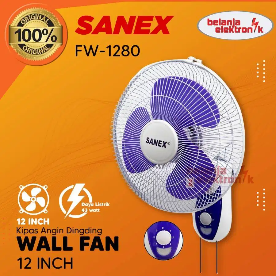 Sanex Wall Fan 12 Inch || Merk Kipas Angin Terbaik