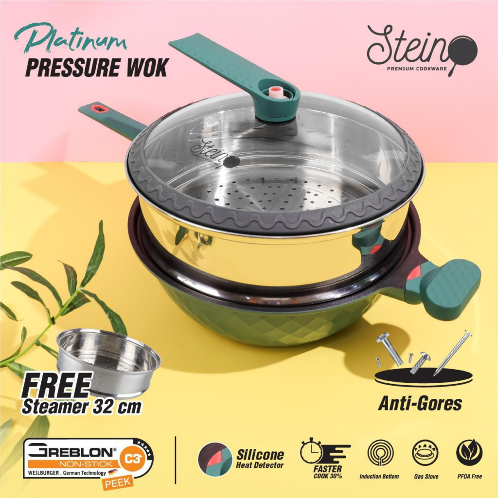 Stein Wok Aluminium Pressure Cooker || Produk Panci Presto Terbaik