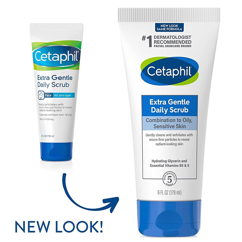 Cetaphil Extra Gentle Daily Scrub || Produk Eksfoliasi Wajah Untuk Pemula Paling Aman 
