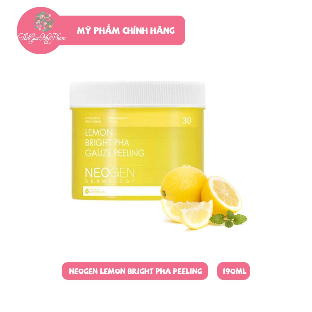 NEOGEN Dermalogy Lemon Bright PHA Gauze Peeling || Produk Eksfoliasi Wajah Untuk Pemula Paling Aman 