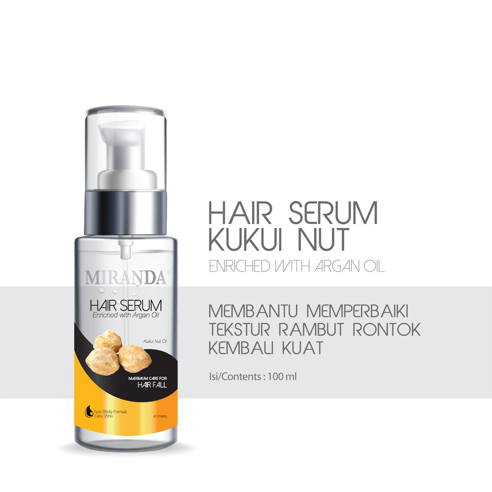 Miranda Hair Serum Vitamin Kukui Nut || serum untuk rambut rontok